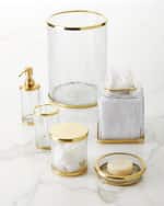 Image 2 of 2: Pigeon and Poodle Pomaria Brushed Gold Wastebasket