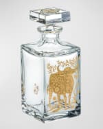 Image 1 of 3: Vista Alegre Whiskey Decanter With Golden Ox 