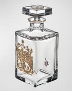 Image 3 of 3: Vista Alegre Whiskey Decanter With Golden Pig 