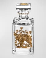 Image 1 of 3: Vista Alegre Whiskey Decanter With Golden Pig 