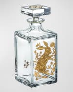 Image 1 of 2: Vista Alegre Whiskey Decanter With Golden Rabbit 