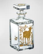 Image 1 of 2: Vista Alegre Whiskey Decanter With Golden Sheep 