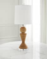 Image 1 of 3: Couture Lamps Rattan Table Lamp