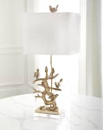 Image 1 of 3: Couture Lamps Gilded Bird on Branch Lamp 