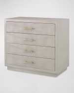 Image 1 of 4: Ambella Faux Shagreen 4-Drawer Chest