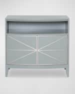 Image 2 of 5: Ambella Starburst Faux Shagreen Nightstand 