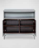 Image 3 of 5: Ambella Starburst Faux Shagreen Nightstand 