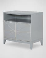 Image 1 of 5: Ambella Starburst Faux Shagreen Nightstand 