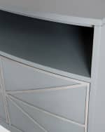 Image 5 of 5: Ambella Starburst Faux Shagreen Nightstand 