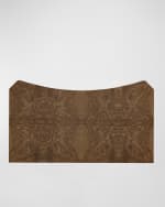 Image 4 of 4: Ambella Overton Burl Wood 4-Drawer Chest 