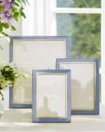 Image 5 of 5: AERIN Varda Lacquer Photo Frame, French Blue - 8x10 