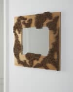 Image 2 of 3: Neiman Marcus Textured Rectangular Accent Mirror