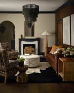 Image 2 of 3: Tommy Mitchell Abstract Gingko Fireplace Screen 