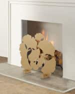 Image 1 of 3: Tommy Mitchell Abstract Gingko Fireplace Screen 