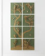Image 1 of 3: Tommy Mitchell Orchid Tree Panel On Green