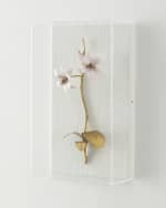 Image 3 of 5: Tommy Mitchell "Gilded and Painted Orchid Study 1" Wall Decor