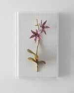 Image 3 of 3: Tommy Mitchell "Gilded and Painted Orchid Study 3" Wall Decor