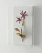 Image 1 of 3: Tommy Mitchell "Gilded and Painted Orchid Study 3" Wall Decor