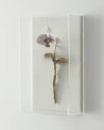 Image 3 of 3: Tommy Mitchell "Gilded and Painted Orchid Study 4" Wall Decor