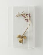 Image 3 of 3: Tommy Mitchell "Gilded and Painted Orchid Study 5" Wall Decor
