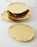 Image 1 of 2: Michael Aram Botanical Leaf Gold Tidbit Plates, Set of 4 - Yours with any $250 Michael Aram Purchase