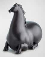 Image 3 of 5: Global Views Libertino Horse Sculpture - Matte Black 