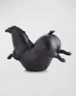 Image 3 of 4: Global Views Friesian Horse Sculpture - Matte Black 