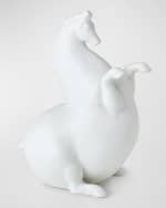 Image 4 of 4: Global Views Andalusian Horse Sculpture - Matte Black 