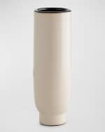 Image 2 of 3: Global Views Hombre Vase - Natural w/ Black Design 