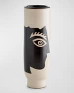 Image 1 of 3: Global Views Hombre Vase - Natural w/ Black Design 