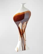 Image 2 of 2: Global Views Garnet Splash Small Curvy Bottle 