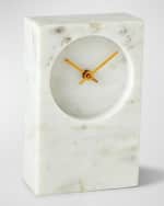 Image 2 of 2: Global Views White Marble Tower Clock