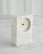 Image 1 of 2: Global Views White Marble Tower Clock