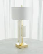 Image 2 of 4: Global Views Posh Block Table Lamp 