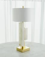 Image 3 of 4: Global Views Posh Block Table Lamp 