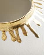 Image 4 of 4: Global Views Small Nuove Vase - Gold Drips 