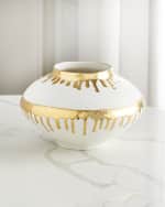 Image 1 of 4: Global Views Small Nuove Vase - Gold Drips 