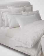 Image 1 of 6: Ralph Lauren Home Organic Cotton Bethany Jacquard Duvet Cover , FULL-QUEEN