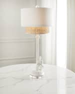 Image 3 of 4: Couture Lamps Parrot and Palm Table Lamp 