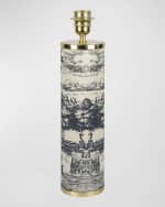 Image 3 of 4: Fornasetti Giardino Settecentesco 17" Cylindrical Lamp Base
