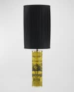 Image 3 of 3: Fornasetti Cylindrical Pleated Lampshade