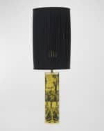 Image 1 of 3: Fornasetti Cylindrical Pleated Lampshade
