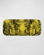 Image 1 of 2: Fornasetti Tray 25X60cm - Giardino Settecentesco Black Yellow