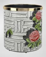 Image 2 of 3: Fornasetti Paper Basket - Musciarabia Con Rose Colore