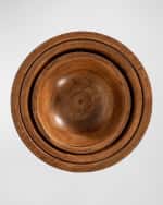 Image 3 of 3: Juliska Bilbao Wood Nesting Bowls, Set of 3 