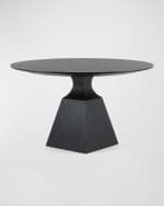 Image 3 of 6: Four Hands Sargon Round Dining Table, 53.3"