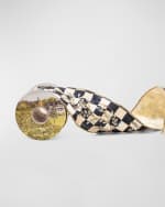 Image 1 of 2: MacKenzie-Childs Glam Up Check Embroidered Ribbon