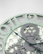 Image 2 of 2: MacKenzie-Childs Sterling Check Farmhouse Clock