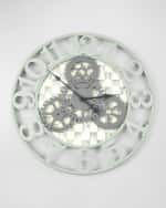 Image 1 of 2: MacKenzie-Childs Sterling Check Farmhouse Clock