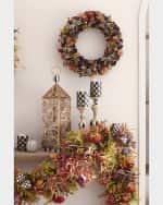 Image 3 of 4: MacKenzie-Childs Pierced Leaf Thanksgiving Lantern 